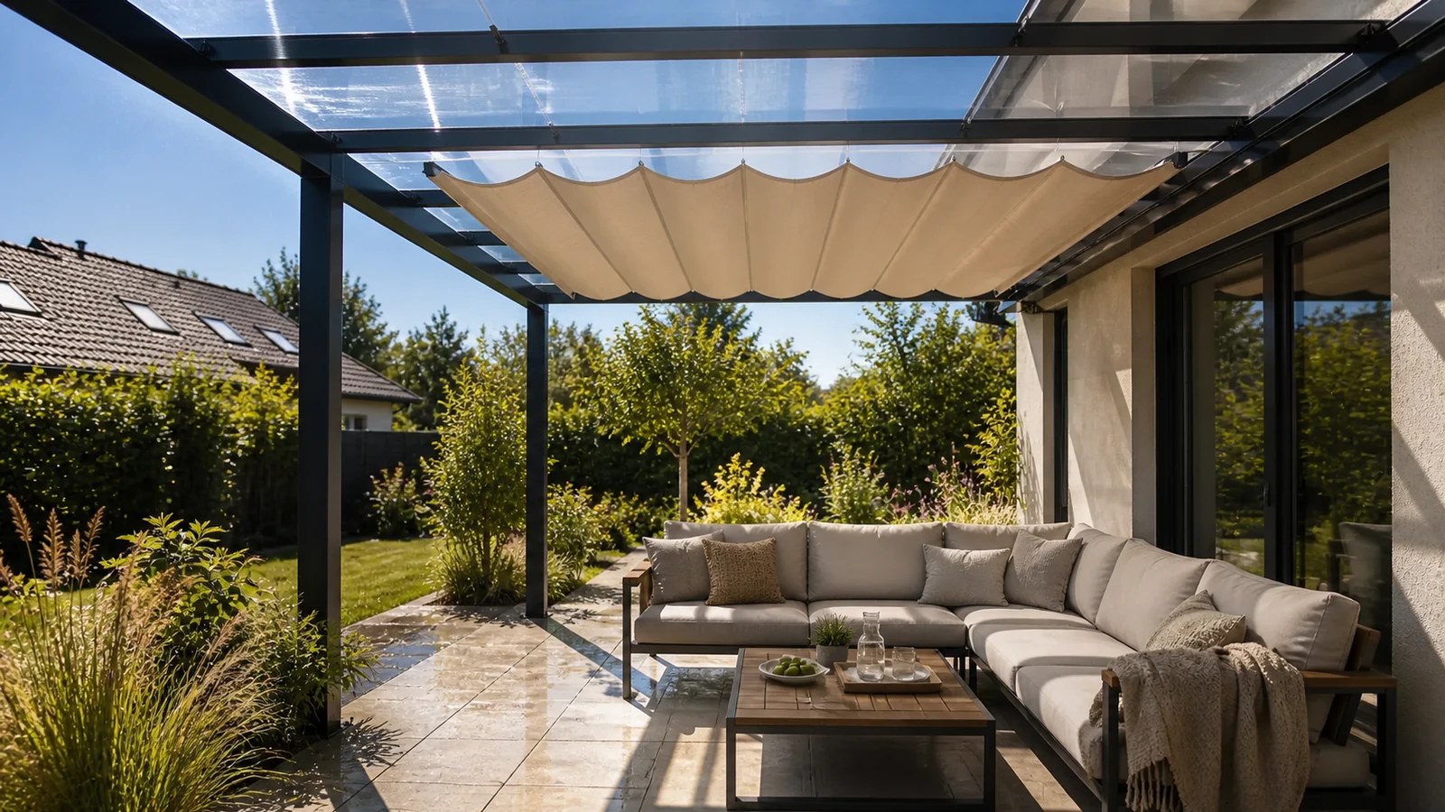 Featured image for “Horko pod polykarbonátovou střechou: proč se pergola přehřívá a jak to vyřešit”
